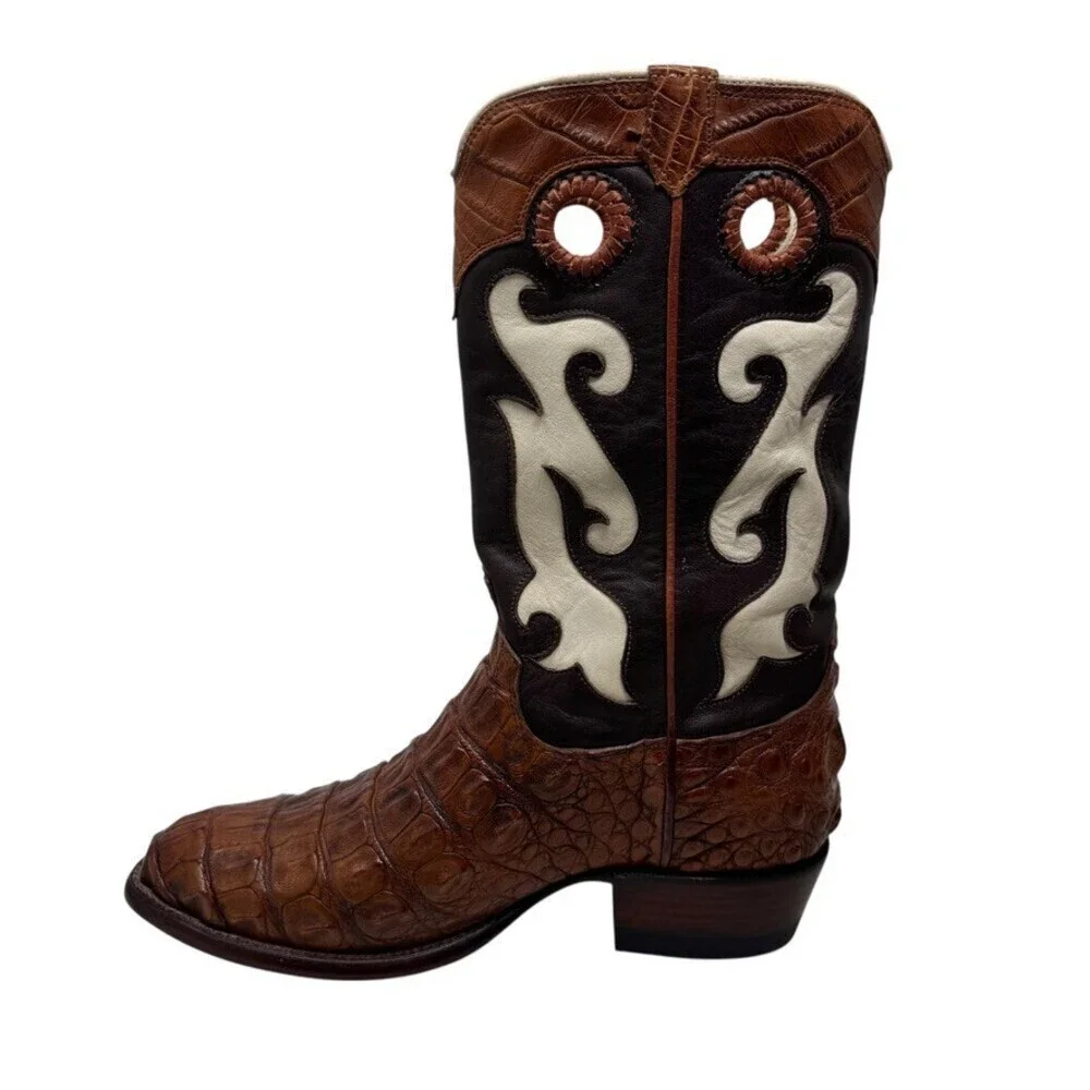 Tecovas Birthday Mens Cowboy Boots IX 9.5 EE Ltd  Hornback Alligator western NEW